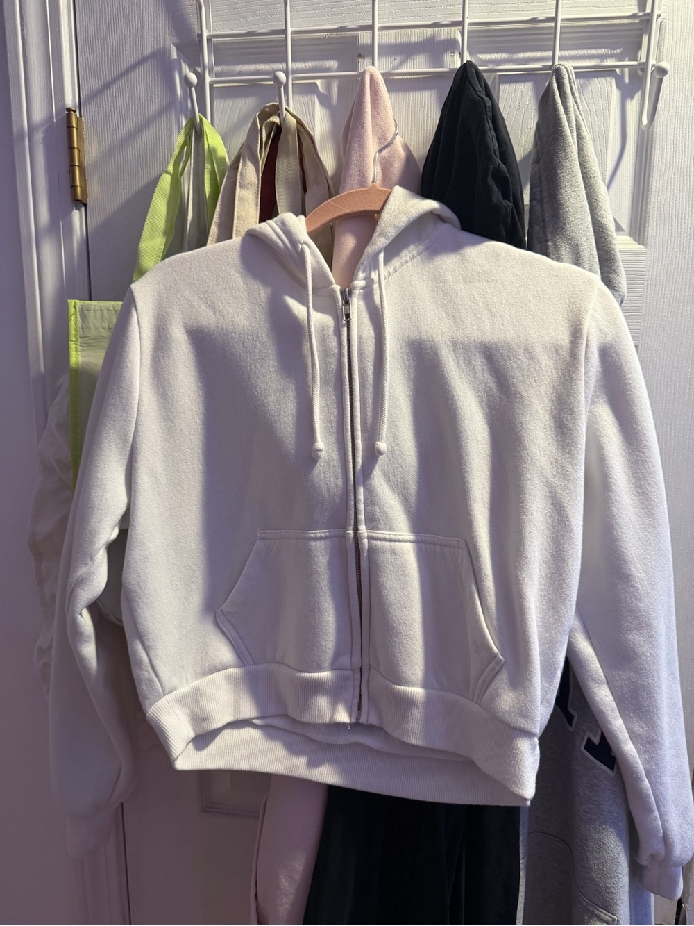 wild fable White Zip Hoodie with Gold Zipper size large (worn once)
